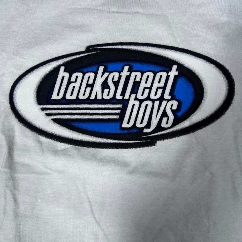 Backstreet Boys Graphic T-Shirt White Cotton Band Logo Tee Small 2024